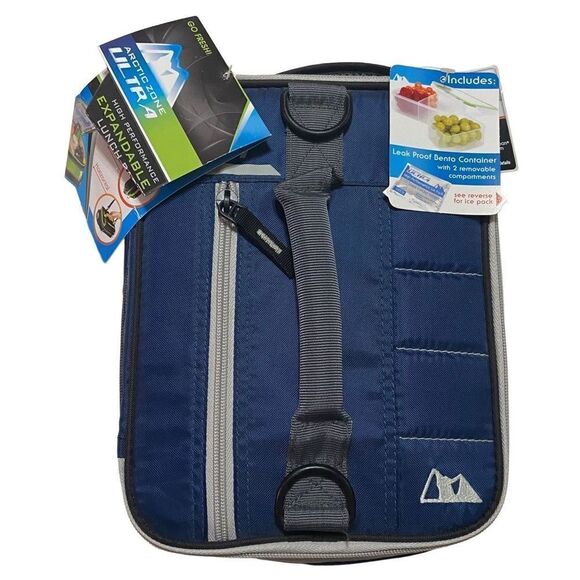 Arctic Zone Ultra Lunch Box, Expandable, Blue/Gray NWT - Picture 1 of 10